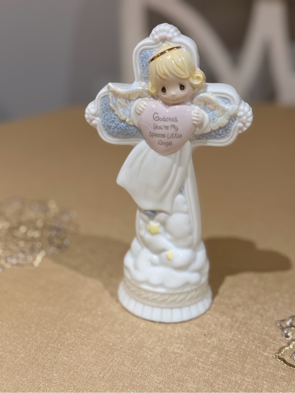1998 Precious moments cross Saying “Godchild you’re my special little angel” - Picture 2 of 4